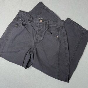 Free People We The Free Good Luck Black Canvas Barrel Pants‎ XS